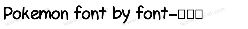 Pokemon font by font字体转换
